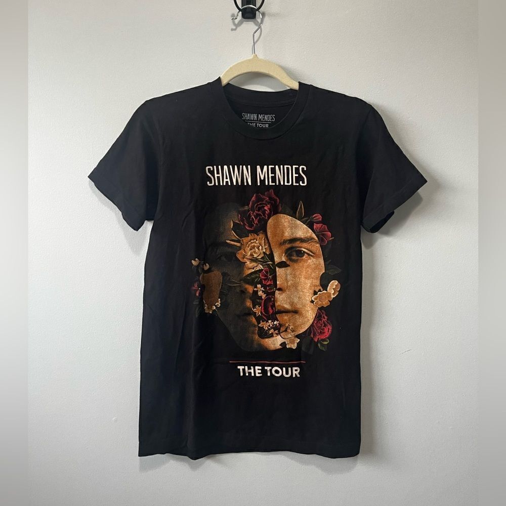 Shawn Mendes The Tour Concert Black Cotton Tee T Shirt S